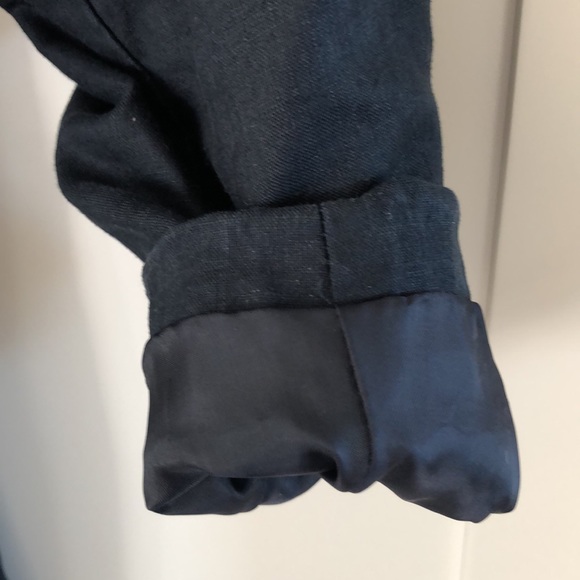 Armani Jeans 100% Linen Navy Casual Blazer 4 - Picture 5 of 8